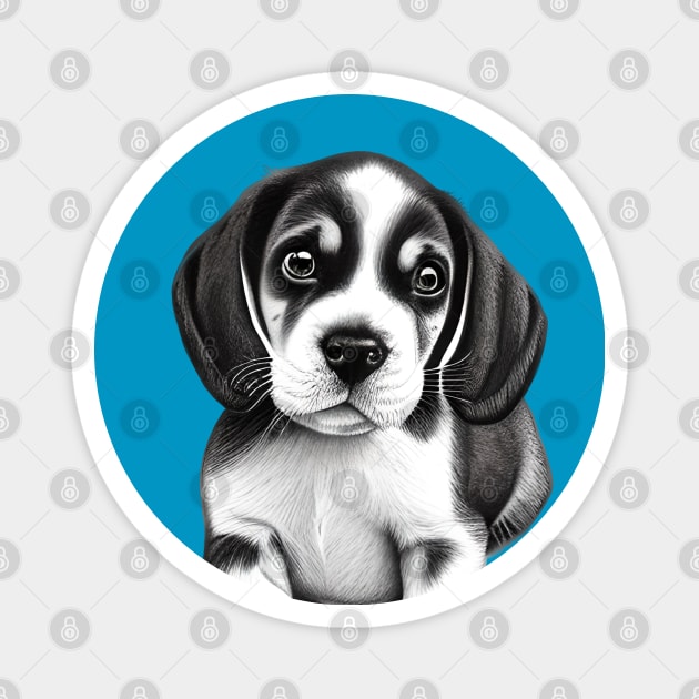 Beagle Puppy Magnet by KayBee Gift Shop